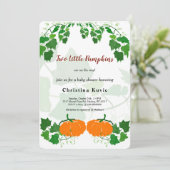 Invitation Deux Petits Citrouilles (Debout devant)