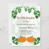 Invitation Deux Petits Citrouilles (Devant)