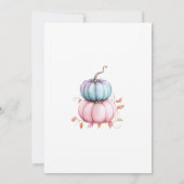 Invitation Deux petits Citrouilles sont en route, bébé (Dos)