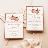 Invitation Deux Petits Citrouilles sont en route TWIN Baby sh