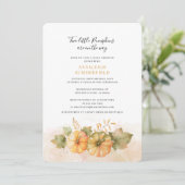 Invitation Deux petits Citrouilles sur le chemin Automne Baby (Debout devant)