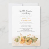 Invitation Deux petits Citrouilles sur le chemin Automne Baby (Devant)