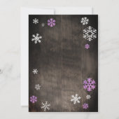 Invitation Deux petits flocons de neige Baby-douche invitatio (Dos)