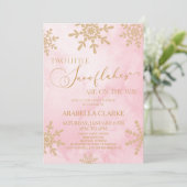 Invitation Deux petits flocons de neige Baby shower jumeaux d (Debout devant)