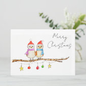 Invitation Deux petits oiseaux (Debout devant)