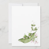 Invitation Deux petits pois dans le Baby shower Pod Twin (Dos)