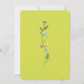 Invitation Deux petits pois dans un Baby shower à pois jumeau (Dos)