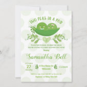Invitation Deux petits pois dans un Baby shower de pod Invita (Devant)