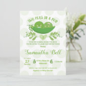 Invitation Deux petits pois dans un Baby shower de pod Invita (Debout devant)