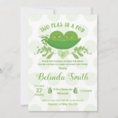 Invitation Deux petits pois dans un Baby shower de pod Invita (Devant)