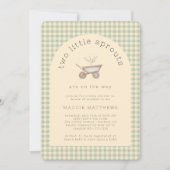 Invitation Deux Petits Pots sont sur le Baby shower Way (Devant)
