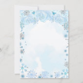 Invitation Deux petits Snowflakes sont en Baby shower (Dos)