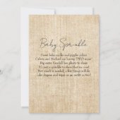 Invitation Deux Petits Tournesol Citrouille Twins Baby Sprink (Dos)