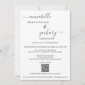 Invitation *~* Deux PHOTO RSVP. Mariage Feuille QR AR6 Inv (Dos)
