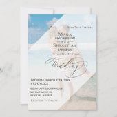 Invitation *~* Deux PHOTO RSVP QR AR6 DO-IT-YOURSELF Mariage (Devant)