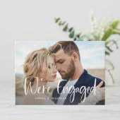 Invitation Deux photos avec un script moderne| Groupe d'engag (Debout devant)