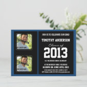 Invitation Deux photos de Sporty Boy Grad Black et Monaco Blu (Debout devant)