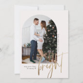 Invitation Deux Photos Personnalisées Bright Text Blush Cadre (Devant)