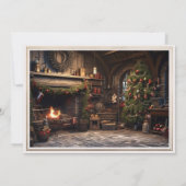 Invitation Deux Photos Personnalisées Gold Merry Élégante Typ (Dos)