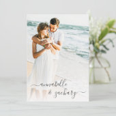 Invitation *~* Deux PHOTOS RSVP + QR AR6 Mariage (Debout devant)