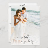 Invitation *~* Deux PHOTOS RSVP + QR AR6 Mariage (Devant / Derrière)