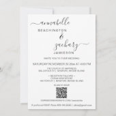 Invitation *~* Deux PHOTOS RSVP + QR AR6 Mariage DIAMOND Entr (Dos)