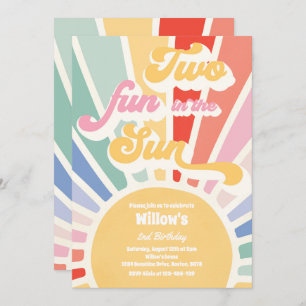 Invitation Deux Plaisirs Au Soleil Soleil 2e Anniversaire Ray