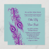 Invitation Deux plumes d'un paquetage (Devant / Derrière)