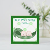 INVITATION DEUX POIS DANS UNE FILLE /B D'INVITATION DE BABY (Debout devant)