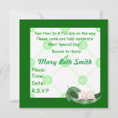 INVITATION DEUX POIS DANS UNE FILLE /B D'INVITATION DE BABY (Dos)