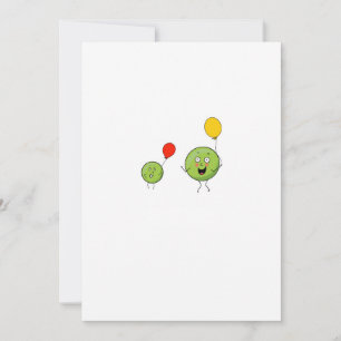 Invitation Deux pois, thème de pois mignon