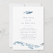 Invitation Deux poissons de moins dans la mer Dîner de répéti (Devant)