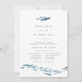 Invitation Deux poissons de moins dans la mer Dîner de répéti (Devant)