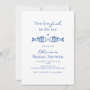 Invitation Deux poissons de moins dans la mer Fête de mariage