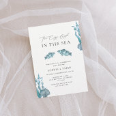 Invitation Deux poissons de moins dans la mer Monogramme Part