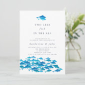 Invitation Deux poissons de moins dans la partie d'engagement (Debout devant)