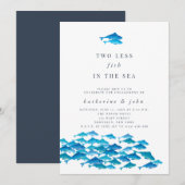 Invitation Deux poissons de moins dans la partie d'engagement (Devant / Derrière)