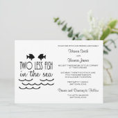 Invitation Deux poissons de moins dans le Mariage marin (Debout devant)