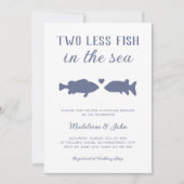 Invitation Deux Poissons En Moins Dans La Mer Couples Douche (Devant)