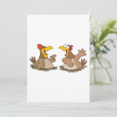 Invitation Deux poulets qui parlent (Debout devant)