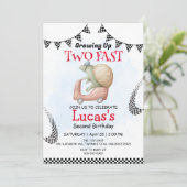 Invitation Deux Rapide tortue sauvage vélo 2e fête d'annivers (Debout devant)