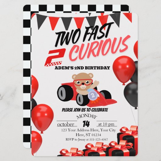 INVITATION DEUX RAPIDES 2 CURIEUX (Devant / Derrière)