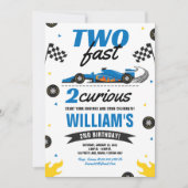 Invitation Deux Rapides 2 Curieux Voiture de Course Invitatio (Devant)