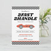 Invitation Deux Rapides Deux à Gérer Garçon 2e Deuxième Fête (Debout devant)