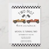 Invitation Deux Rapides Deux Curieux Voiture De Course Deuxiè (Devant)