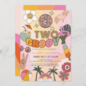 Invitation Deux Retro Super 2e anniversaire (Devant / Derrière)