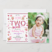 Invitation Deux rose douce 2e anniversaire de la Saint-Valent (Devant)