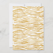 Invitation Deux safari dans la jungle d'or sauvage animaux fê (Dos)