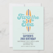 Invitation Deux Sea Surfboard Beach 2e anniversaire (Devant)