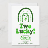 Invitation Deux Shamrocks chanceux (Devant)